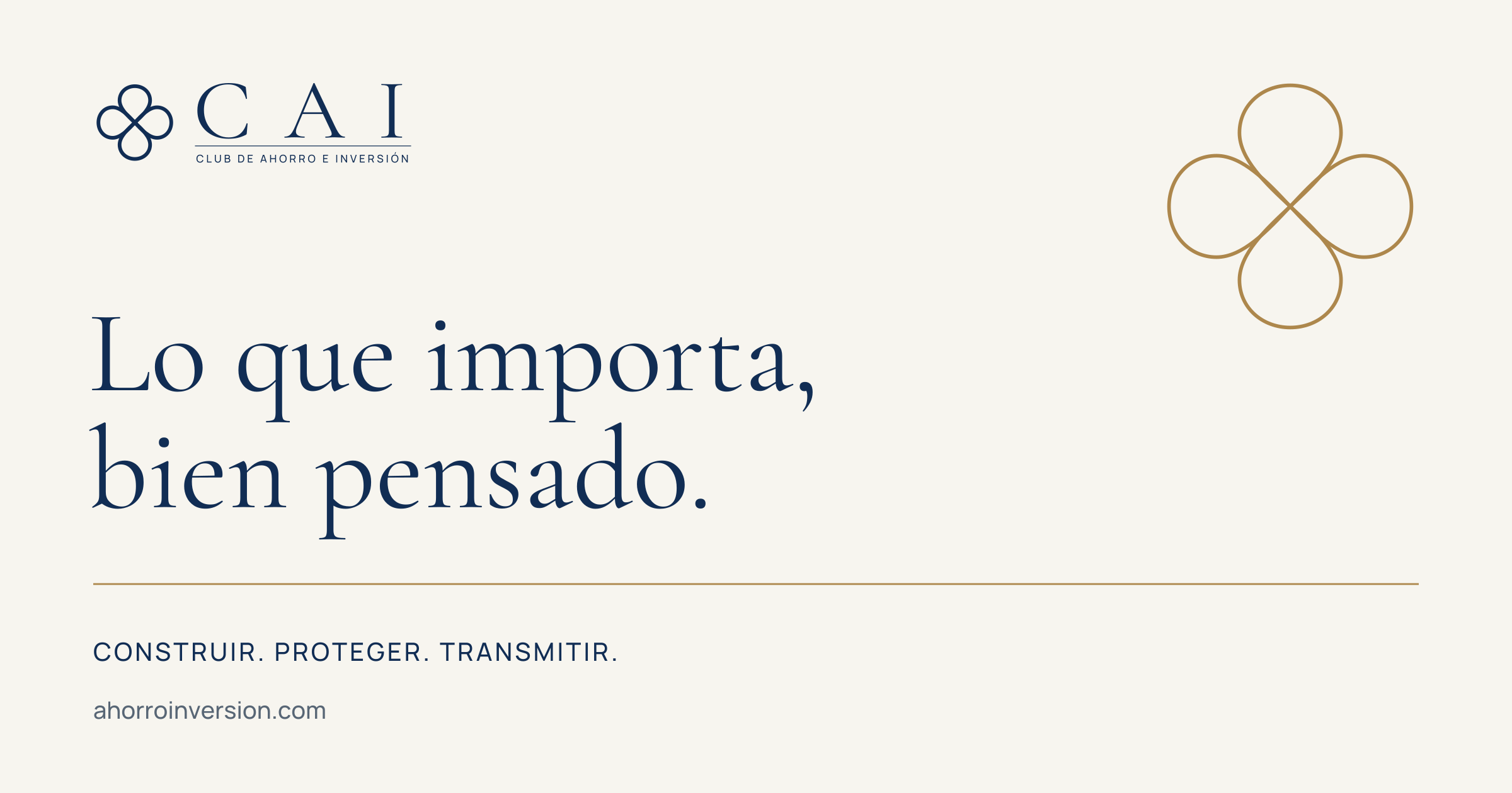 Imagen para compartir la web: Lo que importa, bien pensado